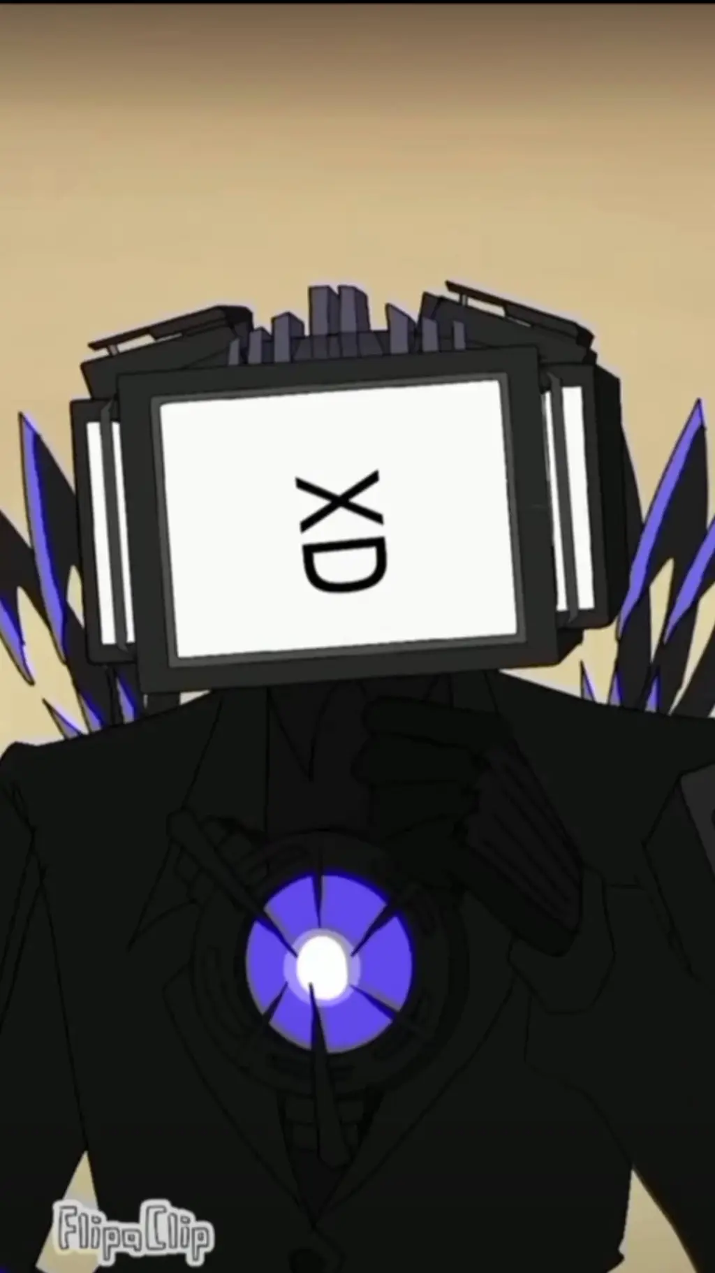 ai character: titan tv man  background