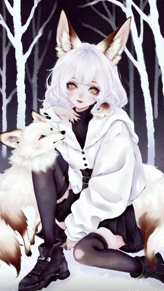 ai character: female gojo  background