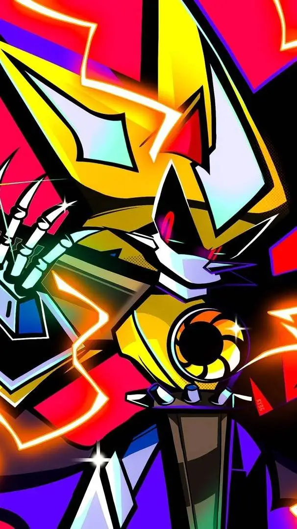 ai character: neo metal sonic  background