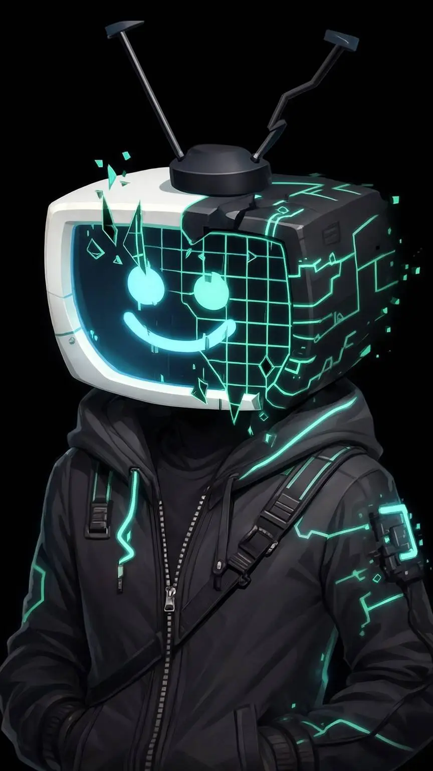 ai character: Corrupted Tee Vee background