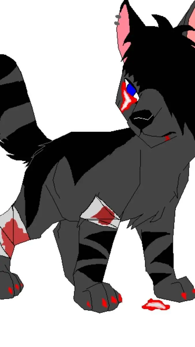 ai character: hurt wolf pup background