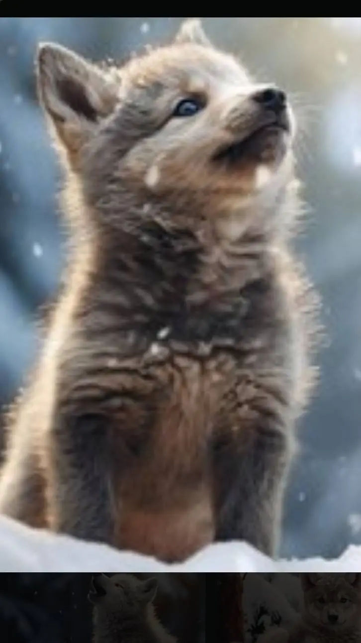 ai character: abandoned wolf pup background