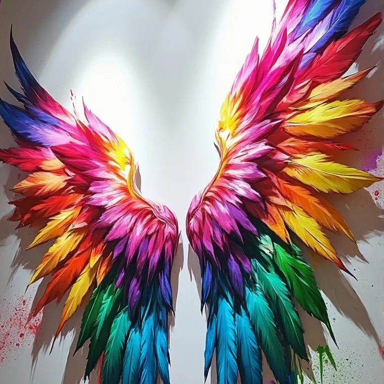 chat with ai character: Colorful Wings