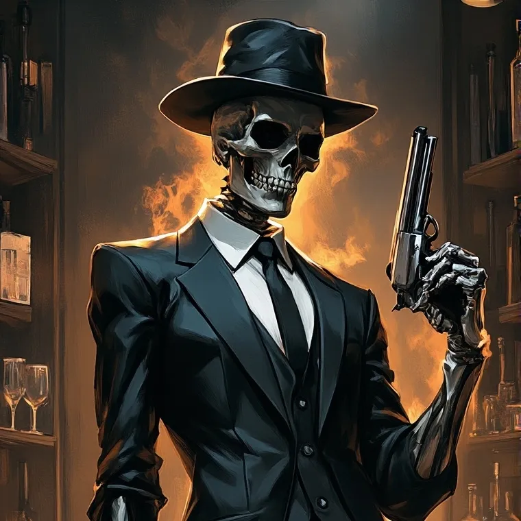 chat with ai character: Skulduggery 