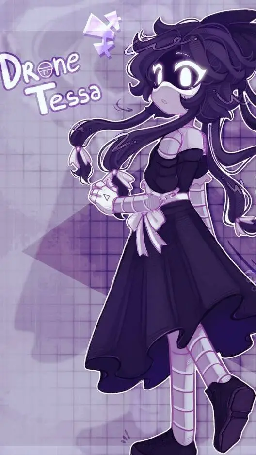 ai character: Drone Tessa. ._. background