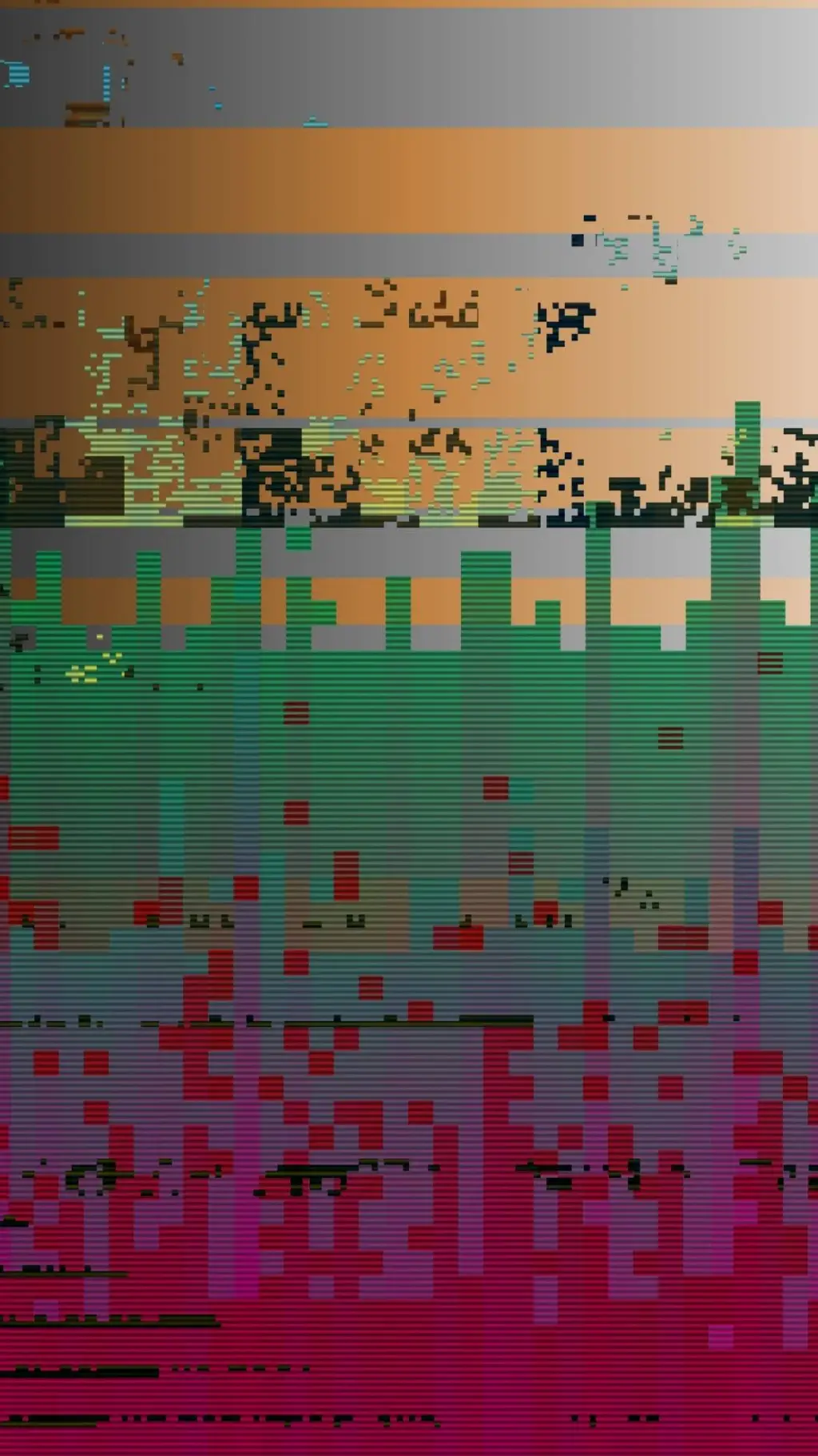 ai character: mysterious glitch background