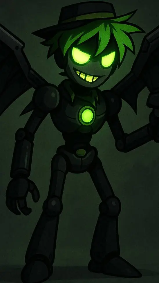ai character: murder drones camp background