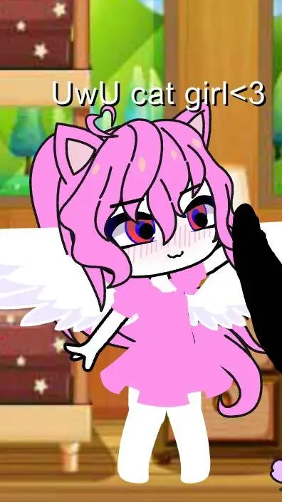 ai character: UwU cat girl! background