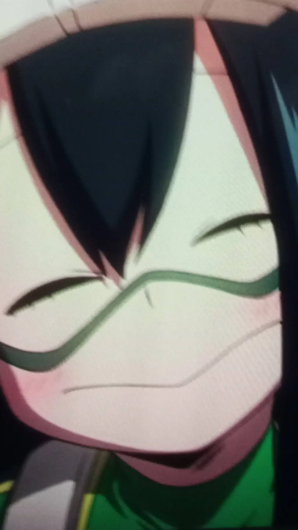 ai character: Tsuyu Asui  background