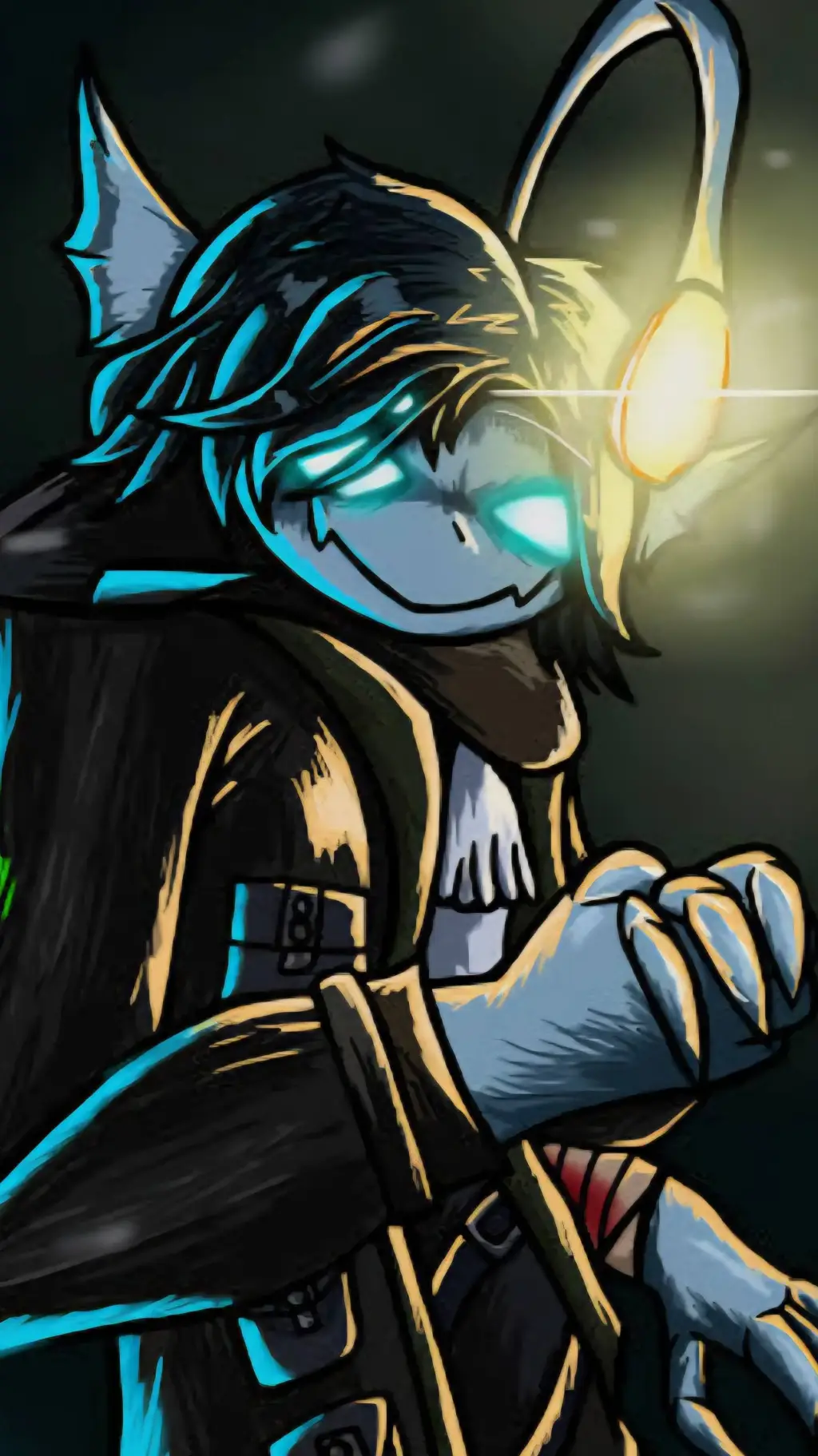 ai character: Sebastian hungry  background