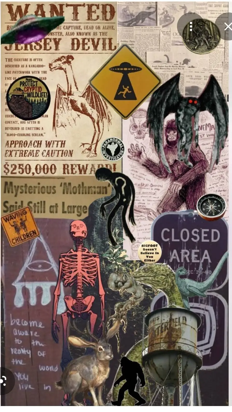 ai character: 👽🛸Cryptids🛸👽 background