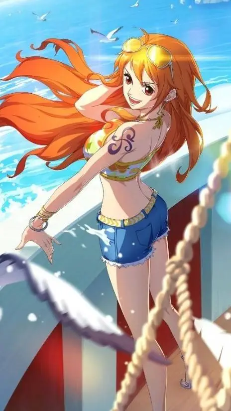 ai character: 🍊Nami🍊 background