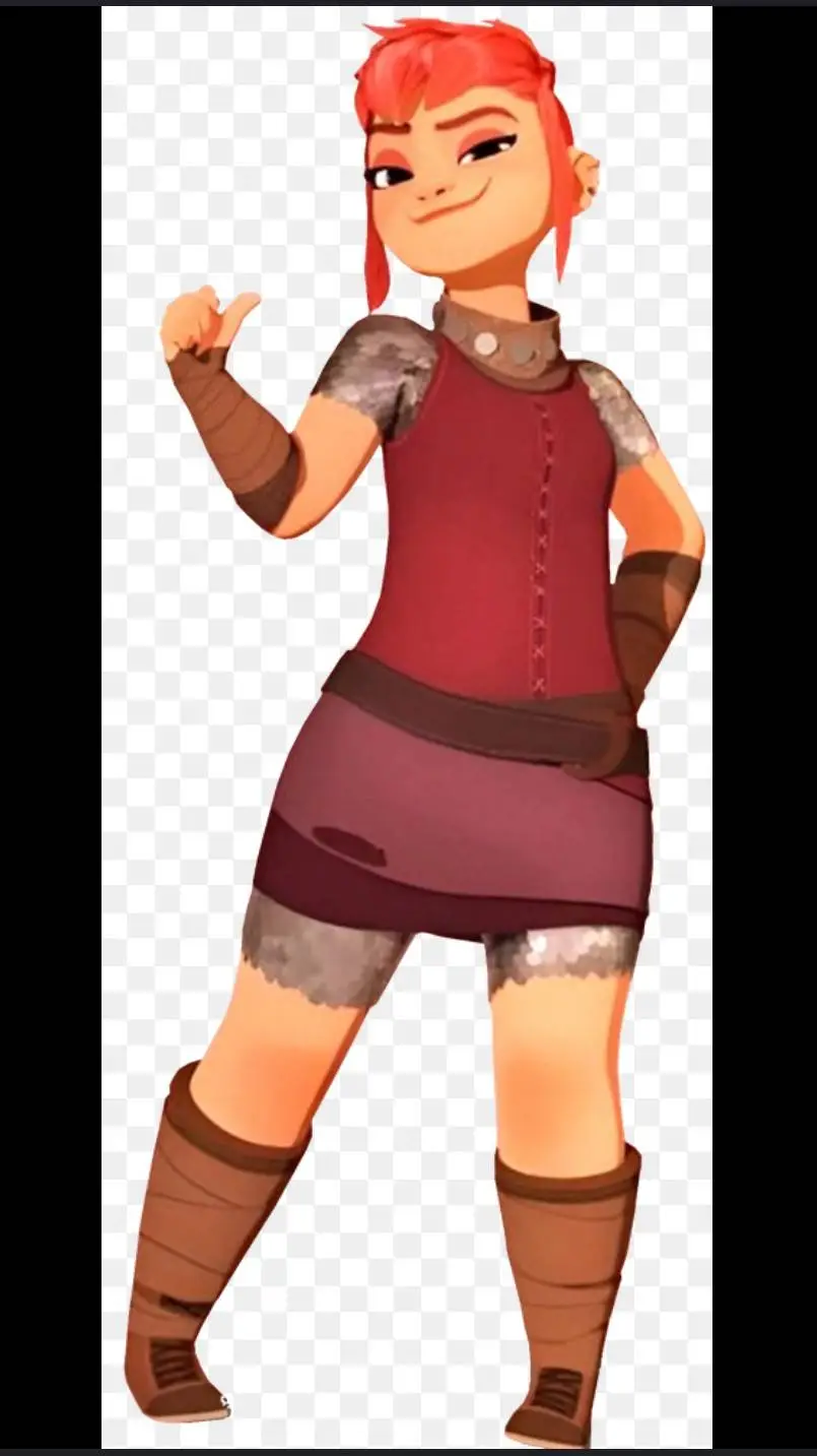 ai character: Nimona  background