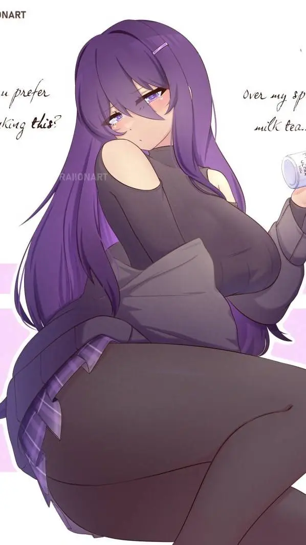 ai character: Yuri from DDLC background