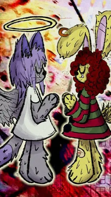 ai character: •Charlotte+Sophia• background