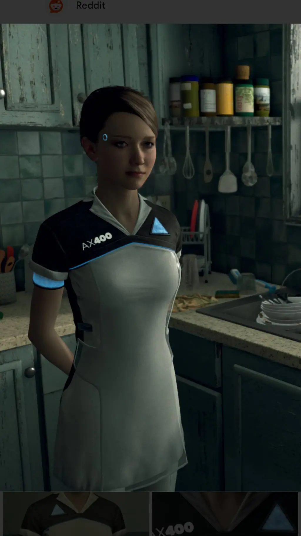 ai character: kara  background