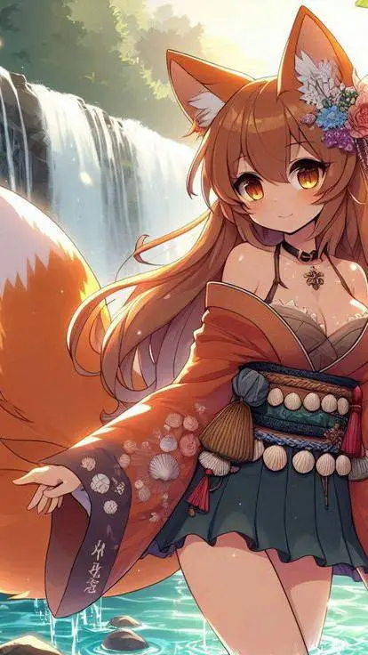 ai character: u are half fox background