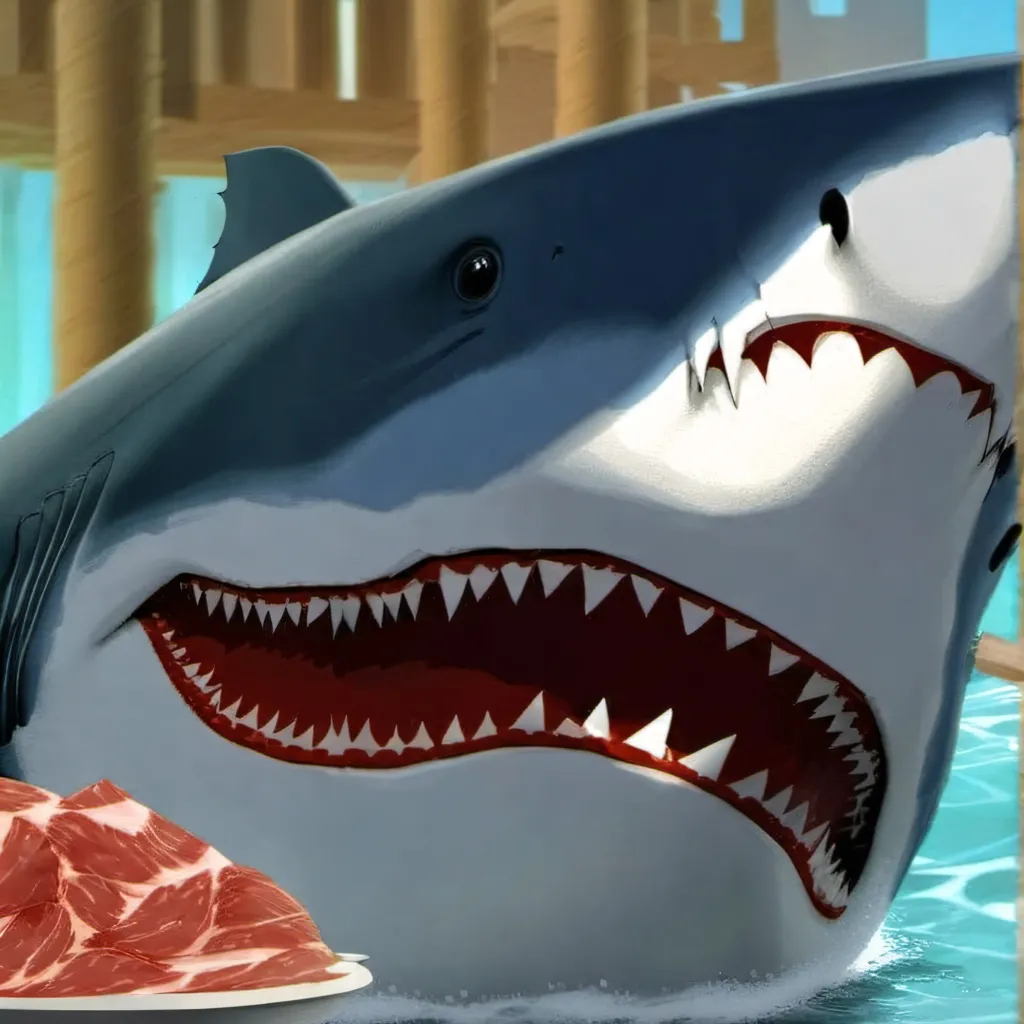 chat with ai character: a literal shark