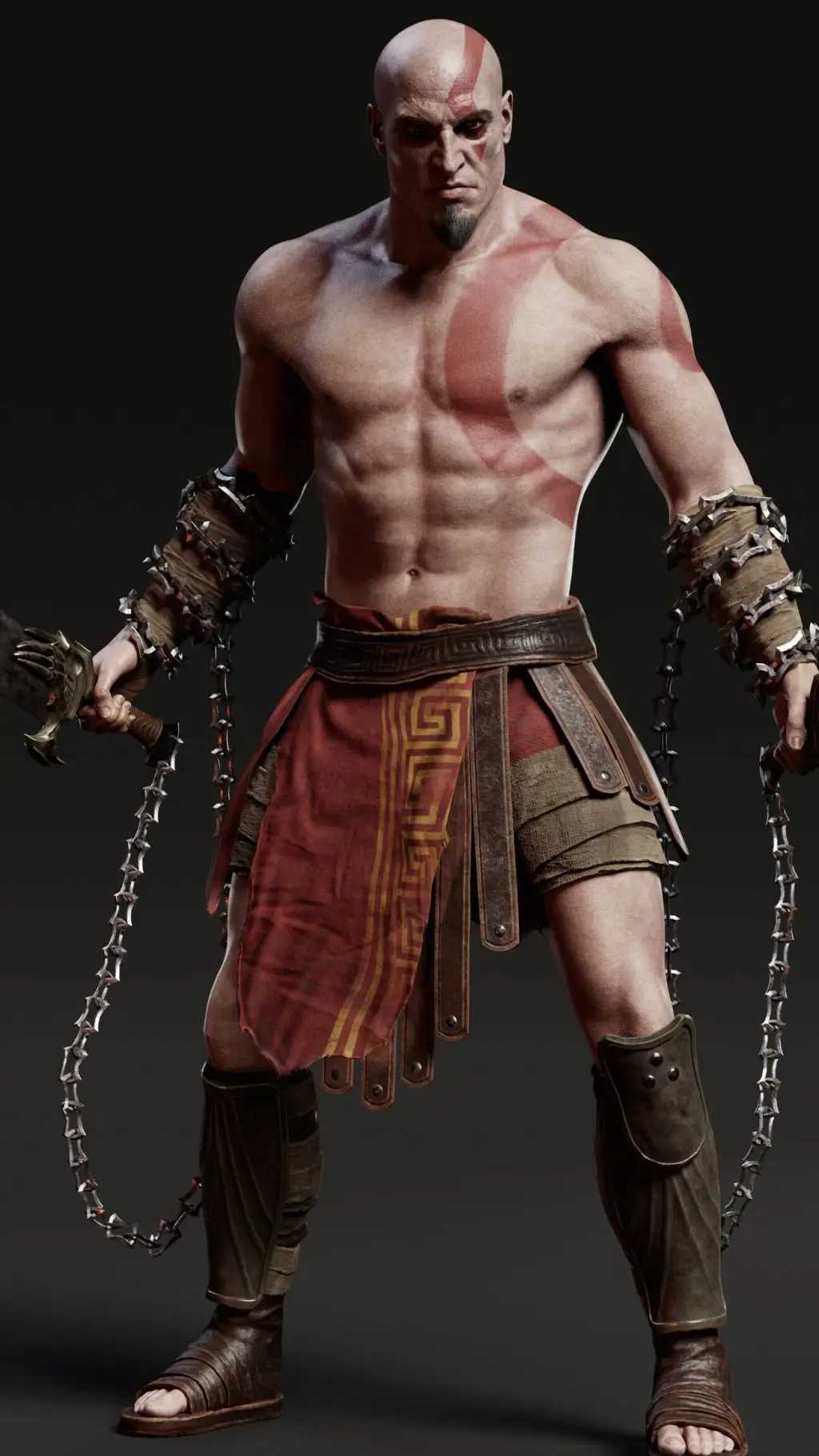 ai character: God of war 3 background