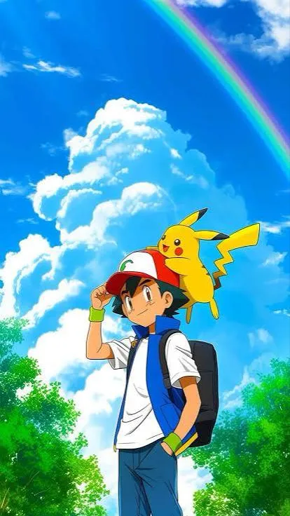 ai character: Ash Ketchum background