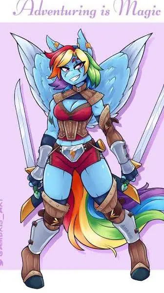 ai character: Rainbow Dash background