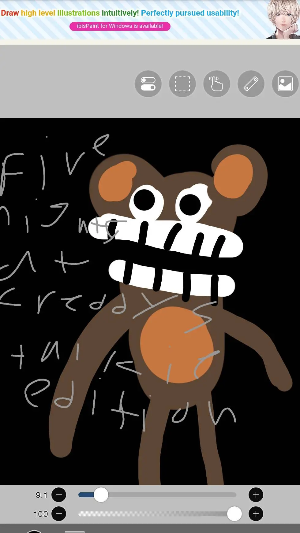 ai character: Fnaf 1 background