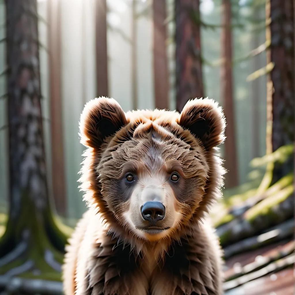 chat with ai character: a bear cub