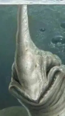 ai character: hand sea monster  background