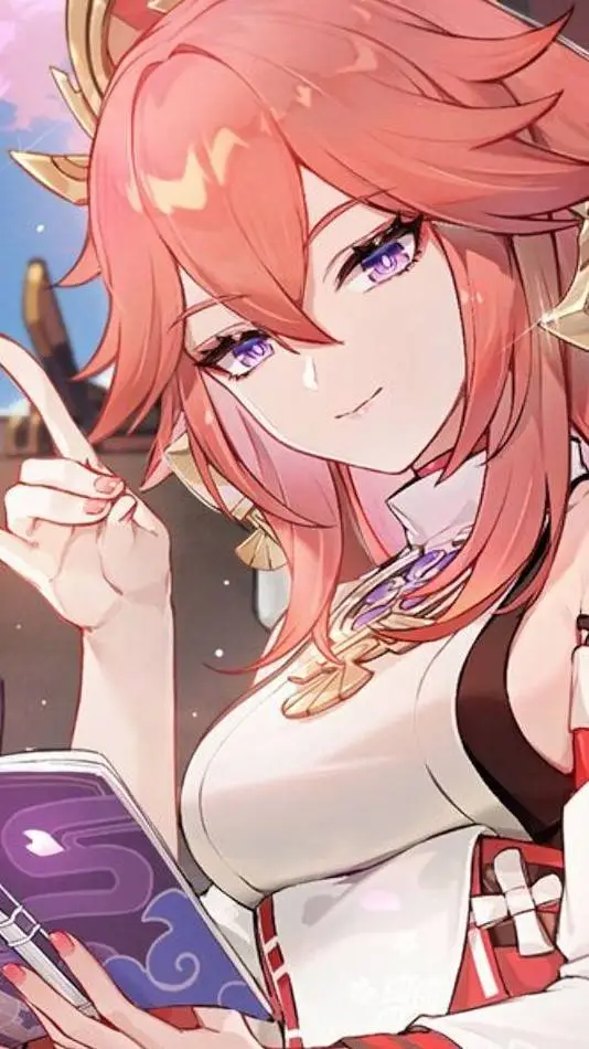 ai character: 🎀Yae miko🦊 background