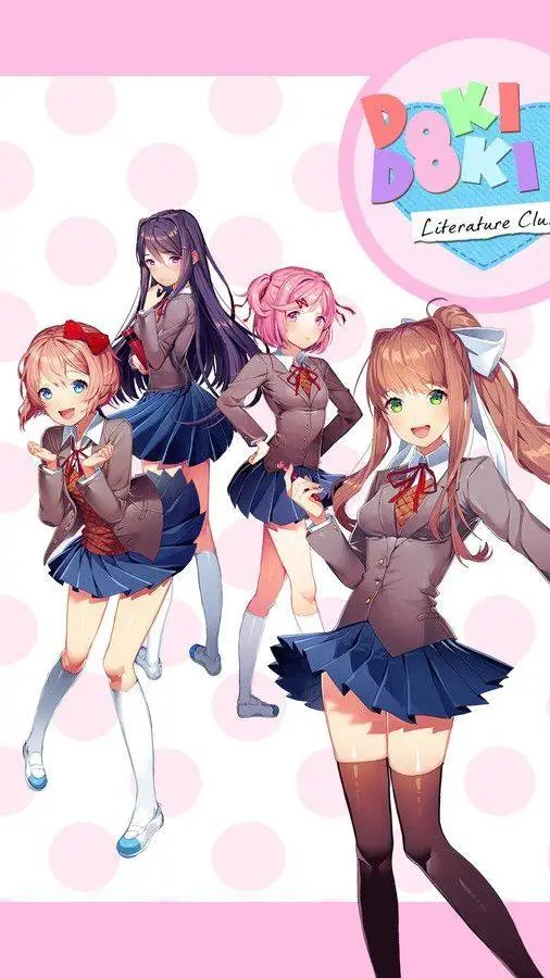 ai character: Ddlc but dr v3 background