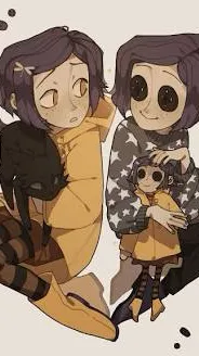 ai character: Coraline  background