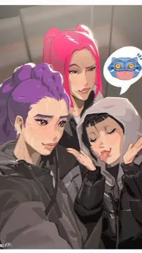 ai character: Kpop demon hunter background