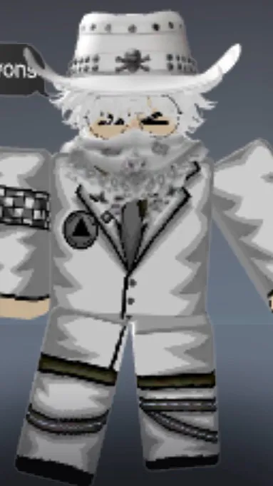 ai character: Gr3y 9uy background