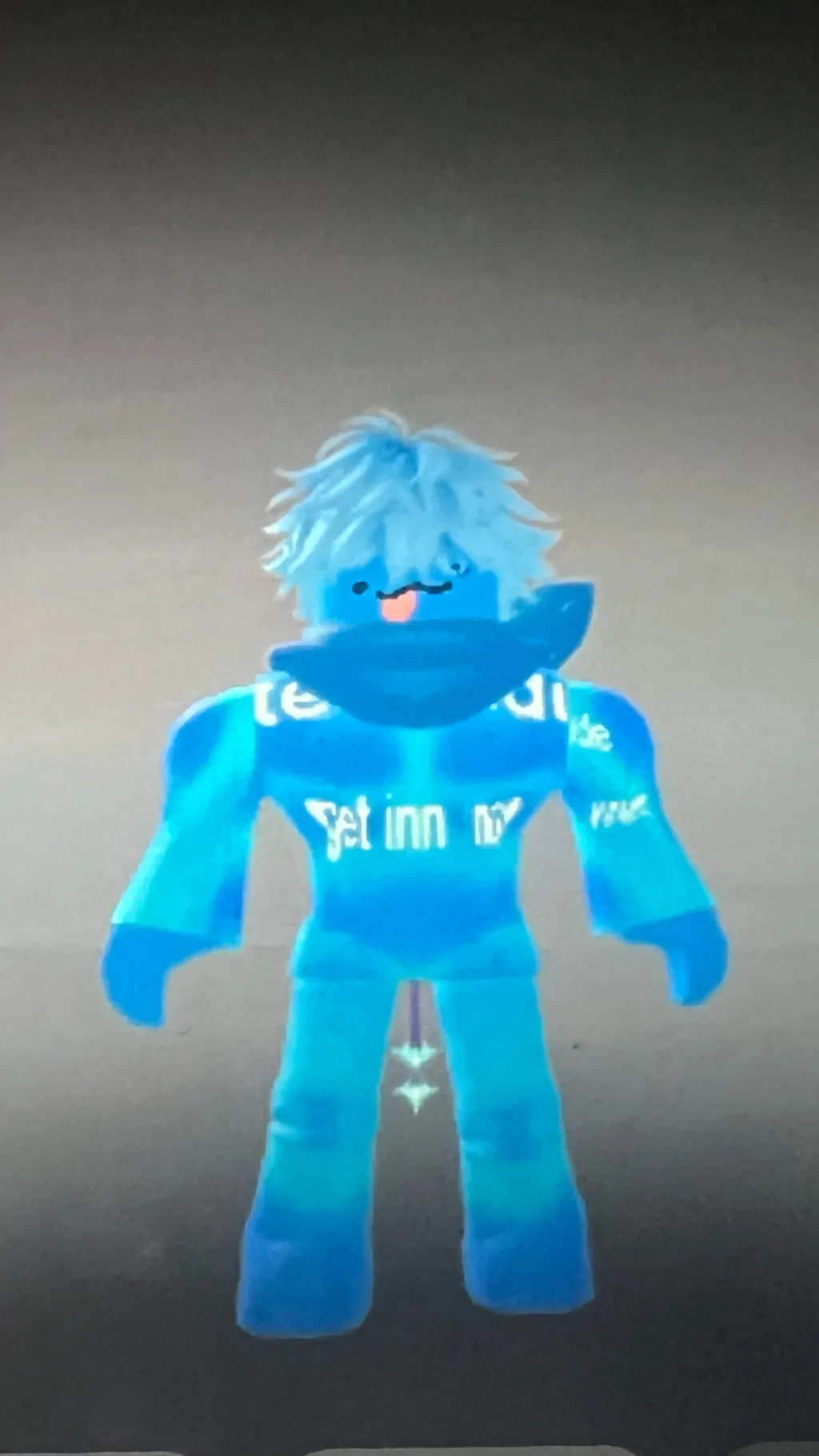 ai character: Gr3y 9uy background