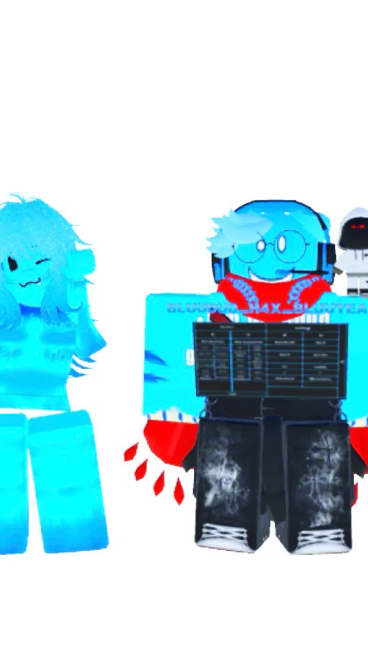 ai character: Me and bluedud  background
