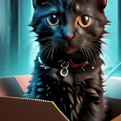 chat with ai character: Black killer cat