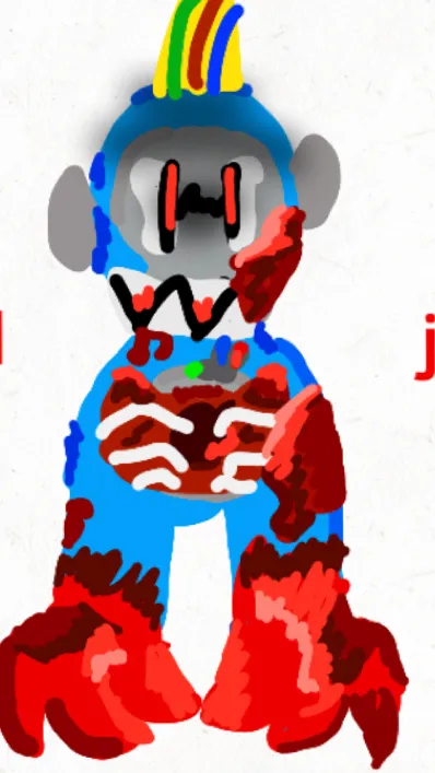 ai character: Blood jman background