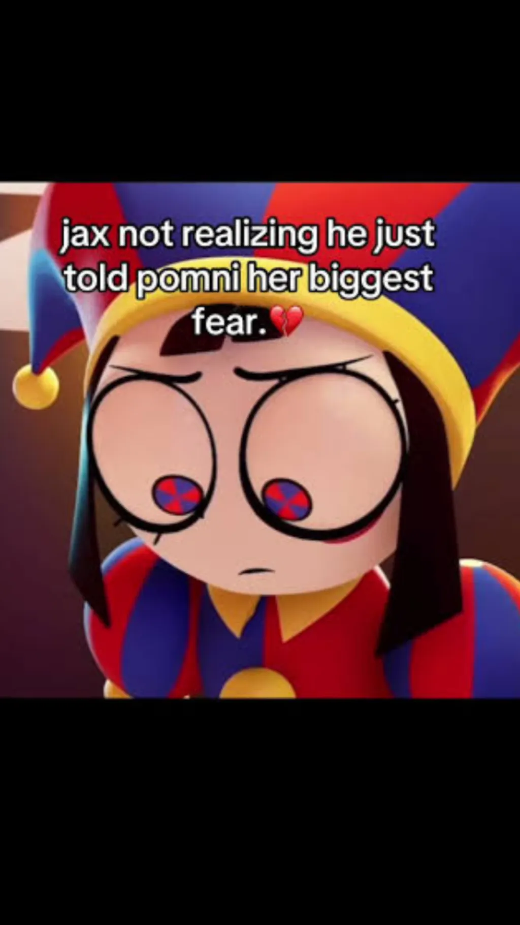 ai character: Pomni  background