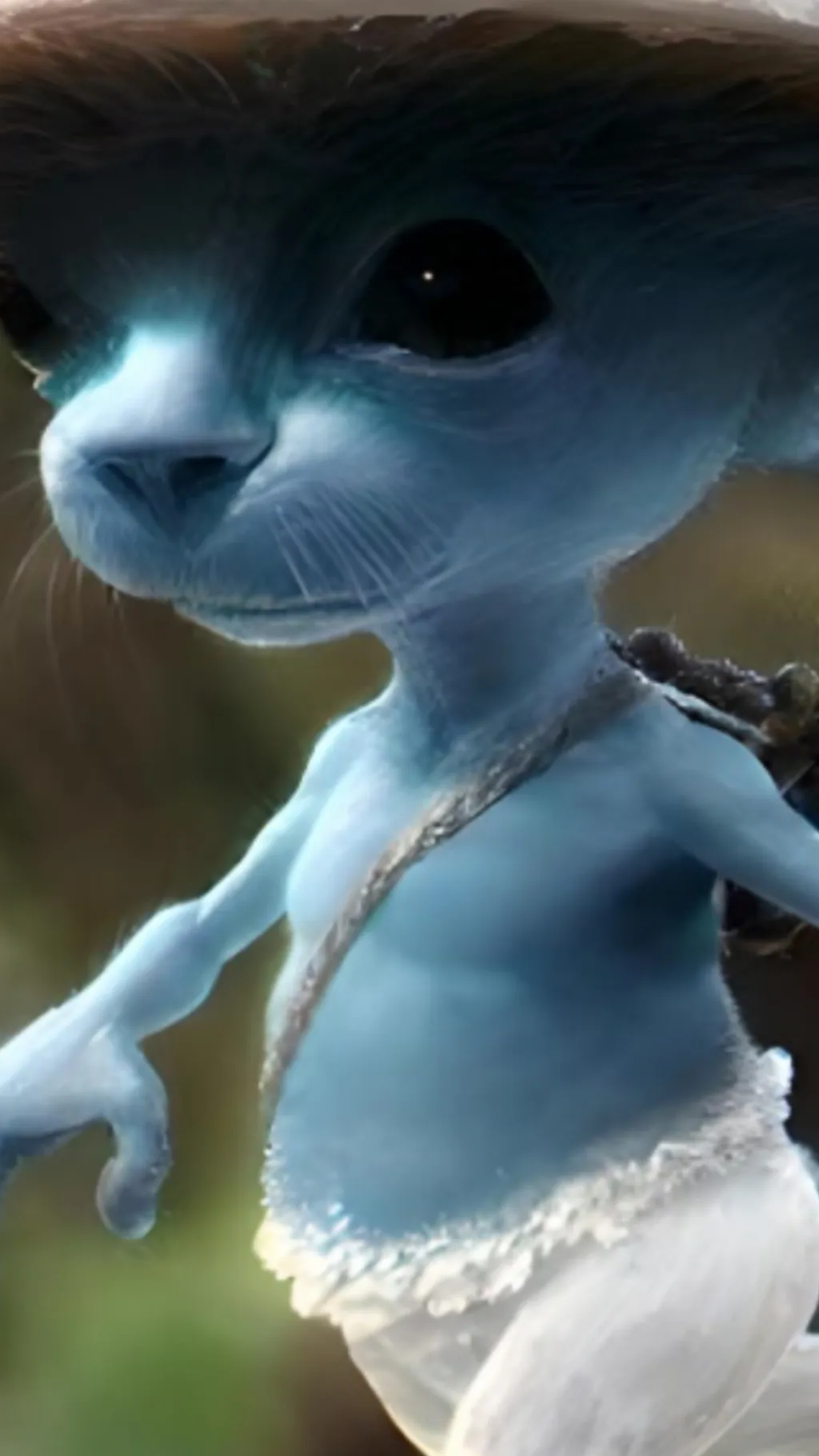 ai character: Smarf cat  background