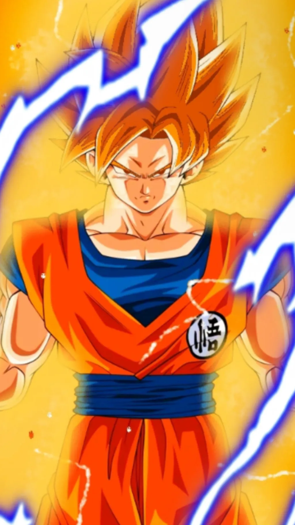 ai character: Goku orange  background