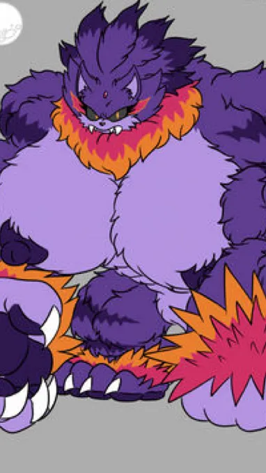ai character: Blaze the werecat background