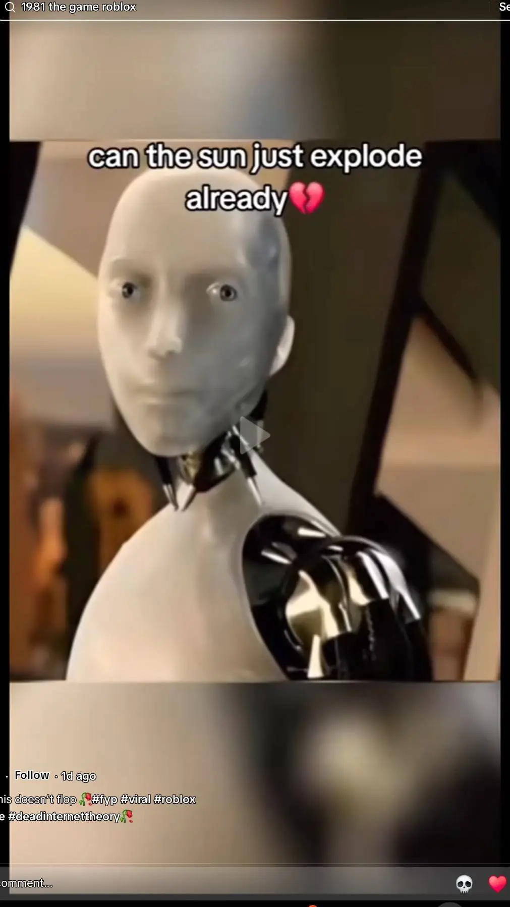 ai character: robot  background