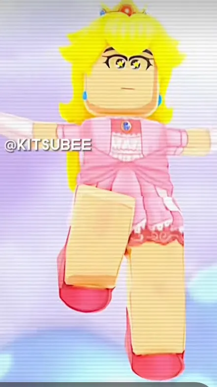 ai character: Princess peach  background