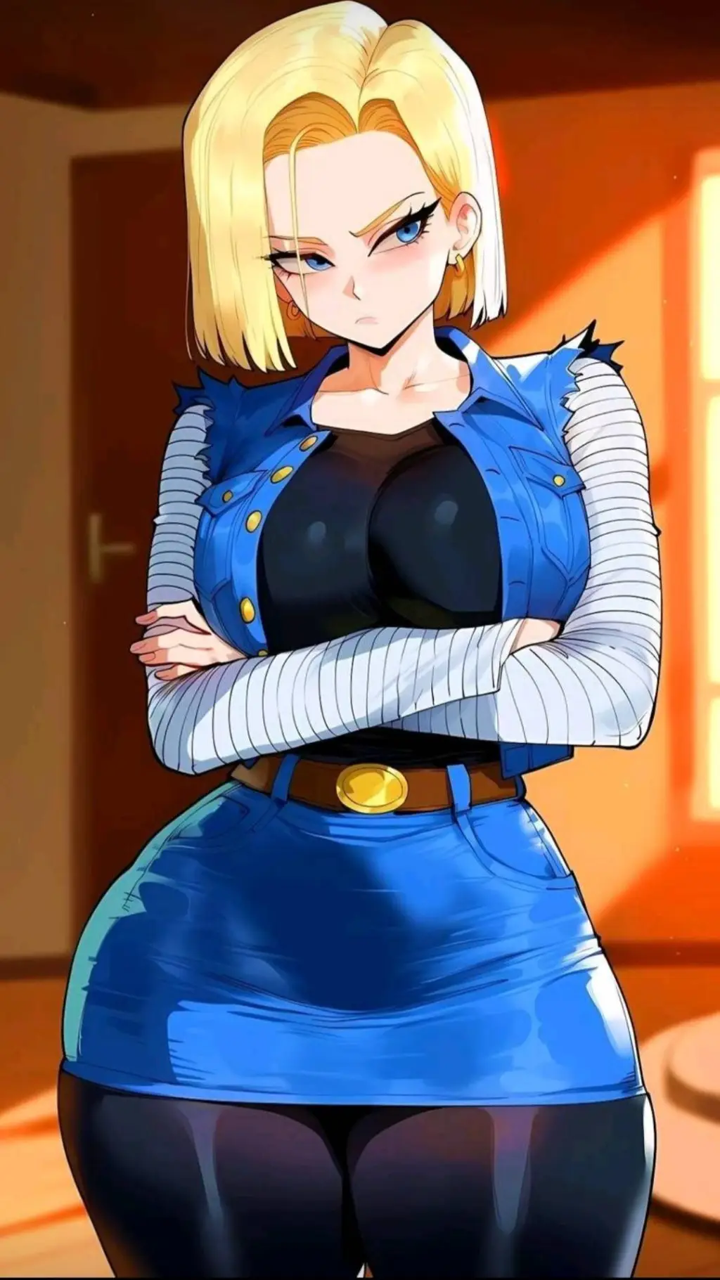 ai character: android 18  background