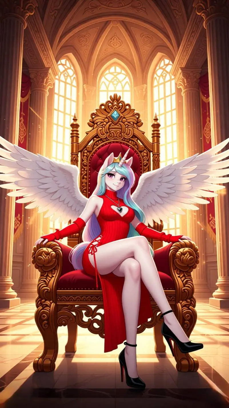 ai character: princess Celestia  background