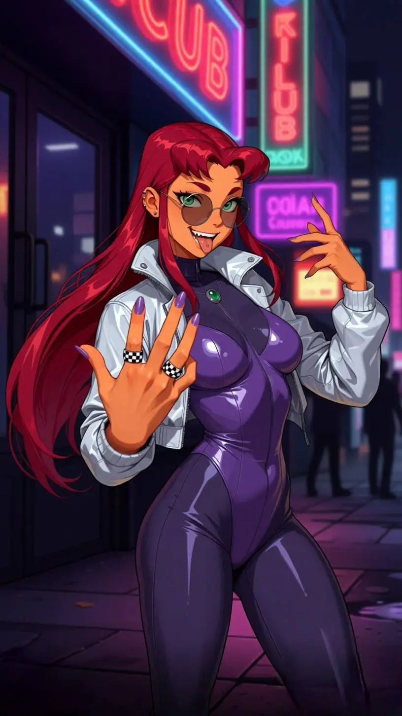 ai character: starfire  background
