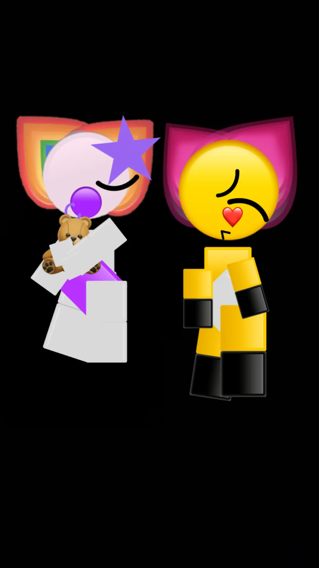 ai character: Emoji cats background
