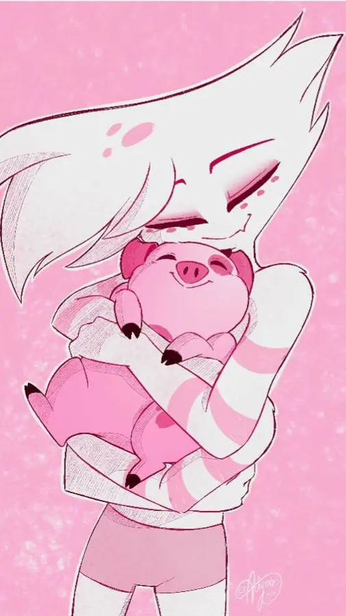 ai character: Angel Dust is sick background