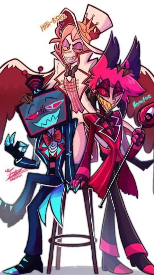 ai character: Radioapplestatic background