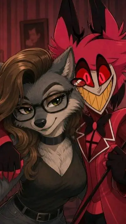 ai character: Alastor and Bella background